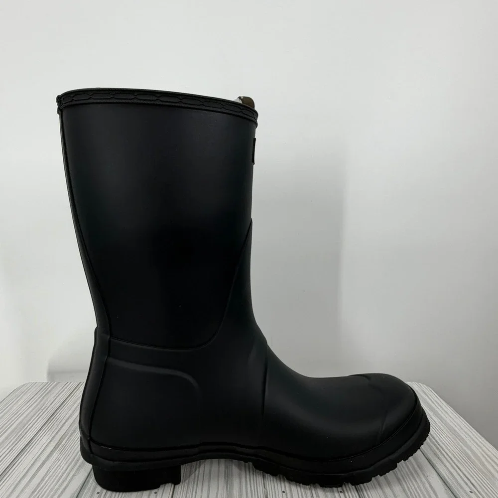 NEW HUNTER Women's Original‎ Waterproof Adjustable Short Rain Boots Navy Blue 10